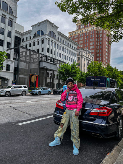 Red “Chrome” Rhinestone Zip Up